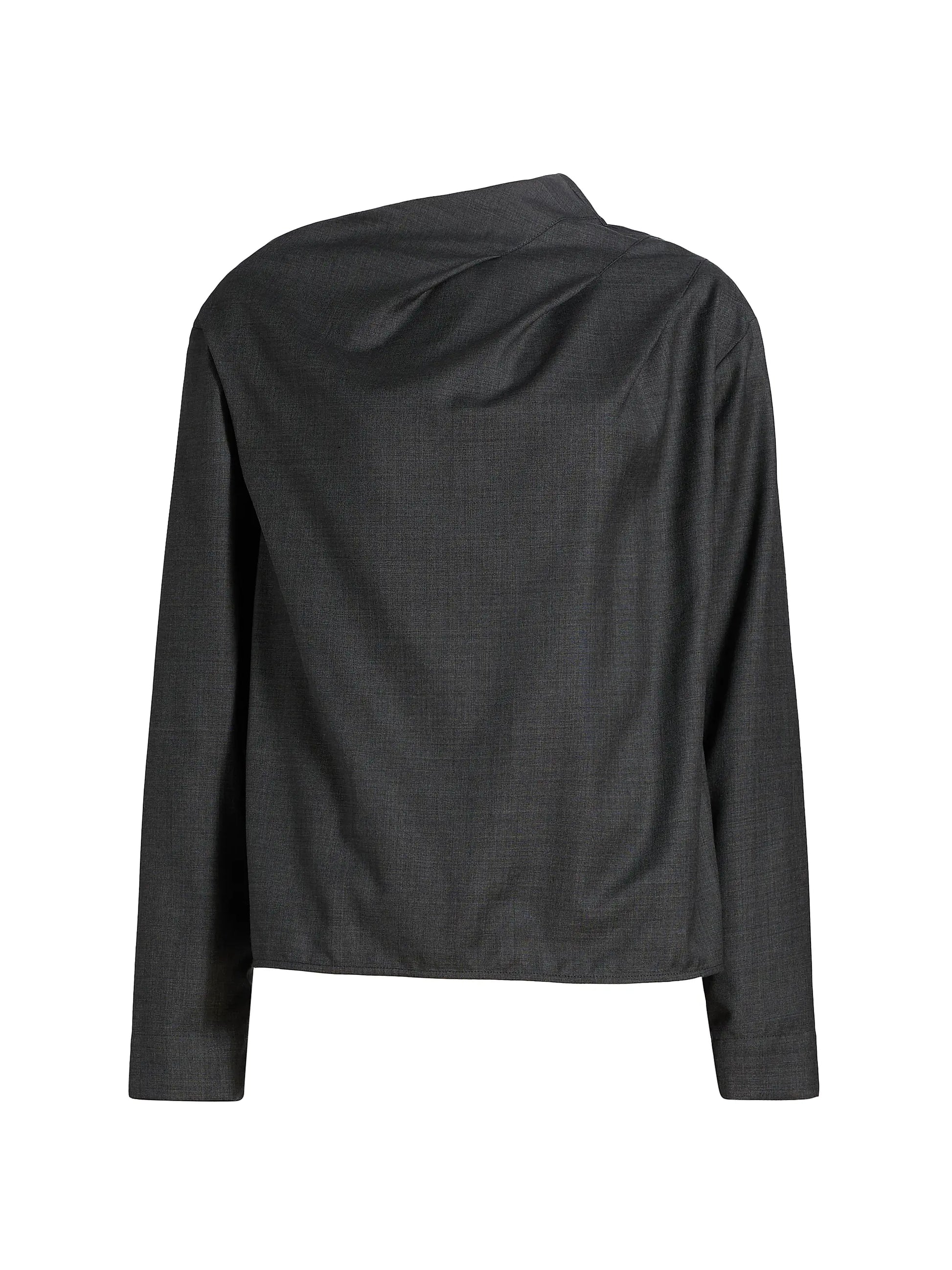 Mauris Asymmetric Wool Blouse