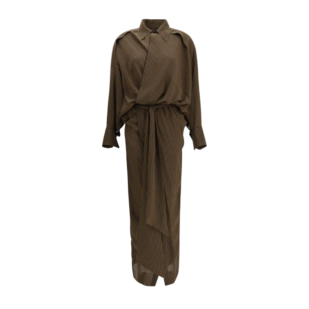 Striped Maxi Shirt Dress