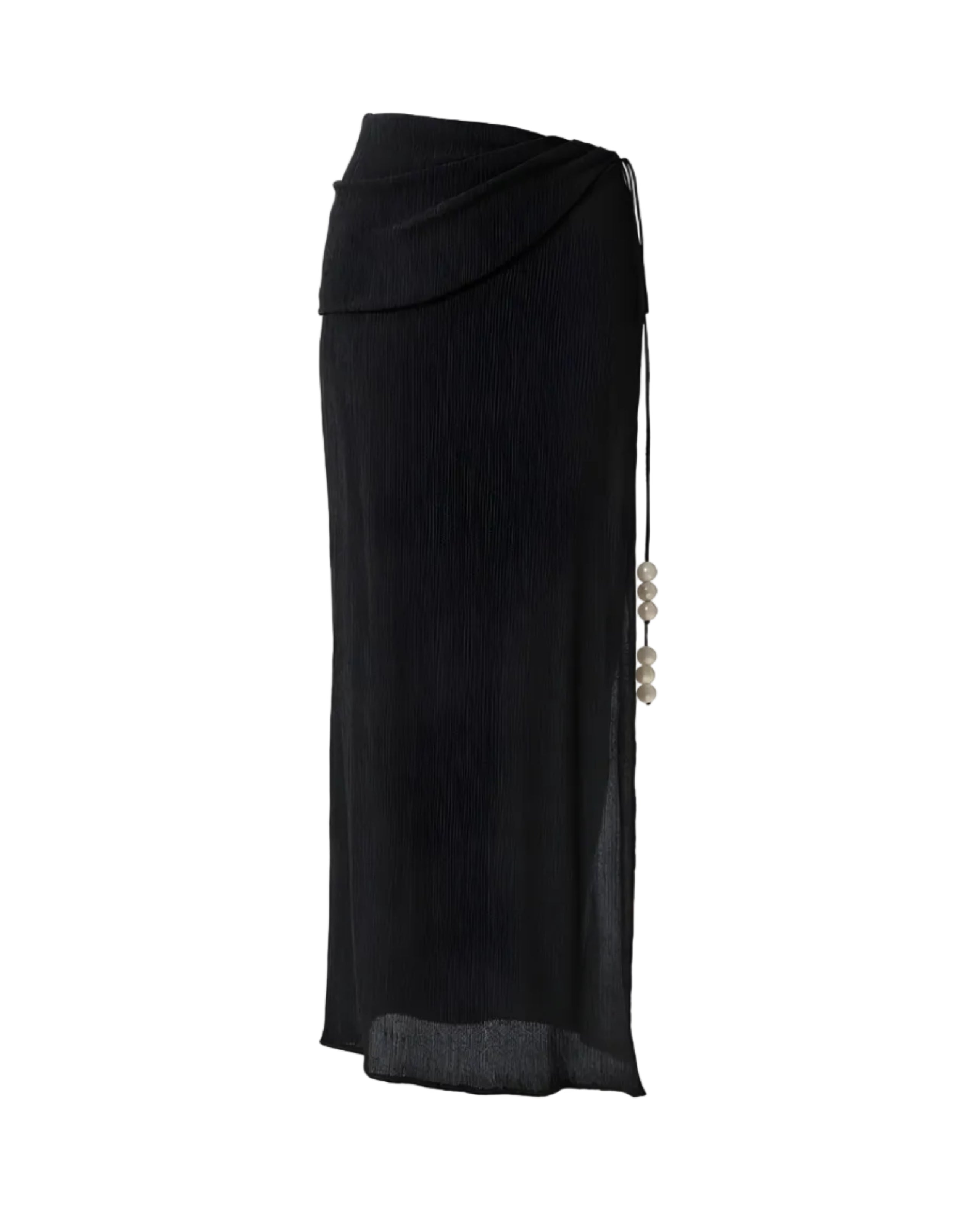 Beaded Slit Maxi Skirt