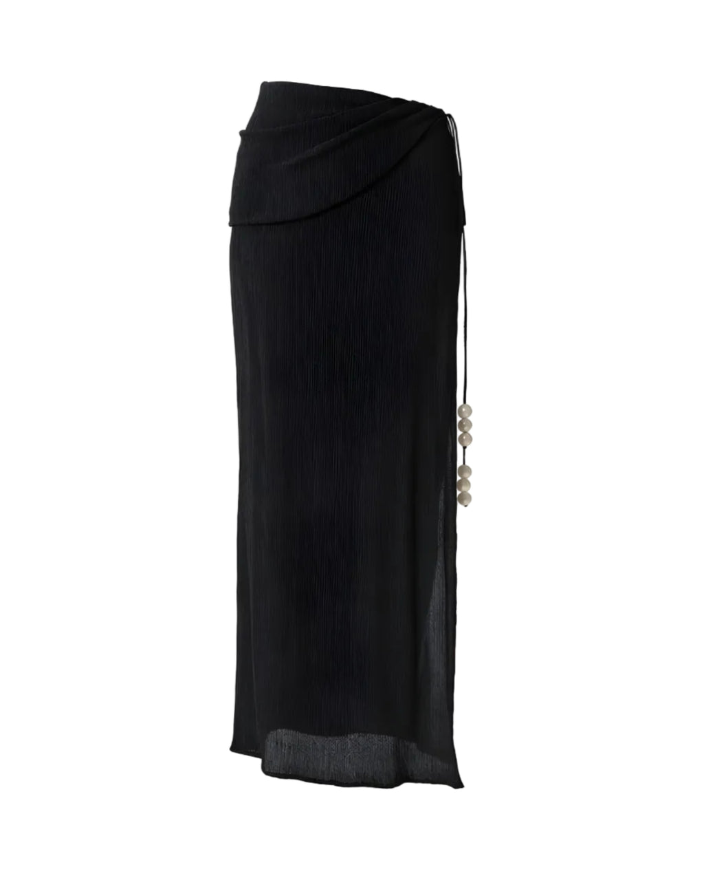 Beaded Slit Maxi Skirt