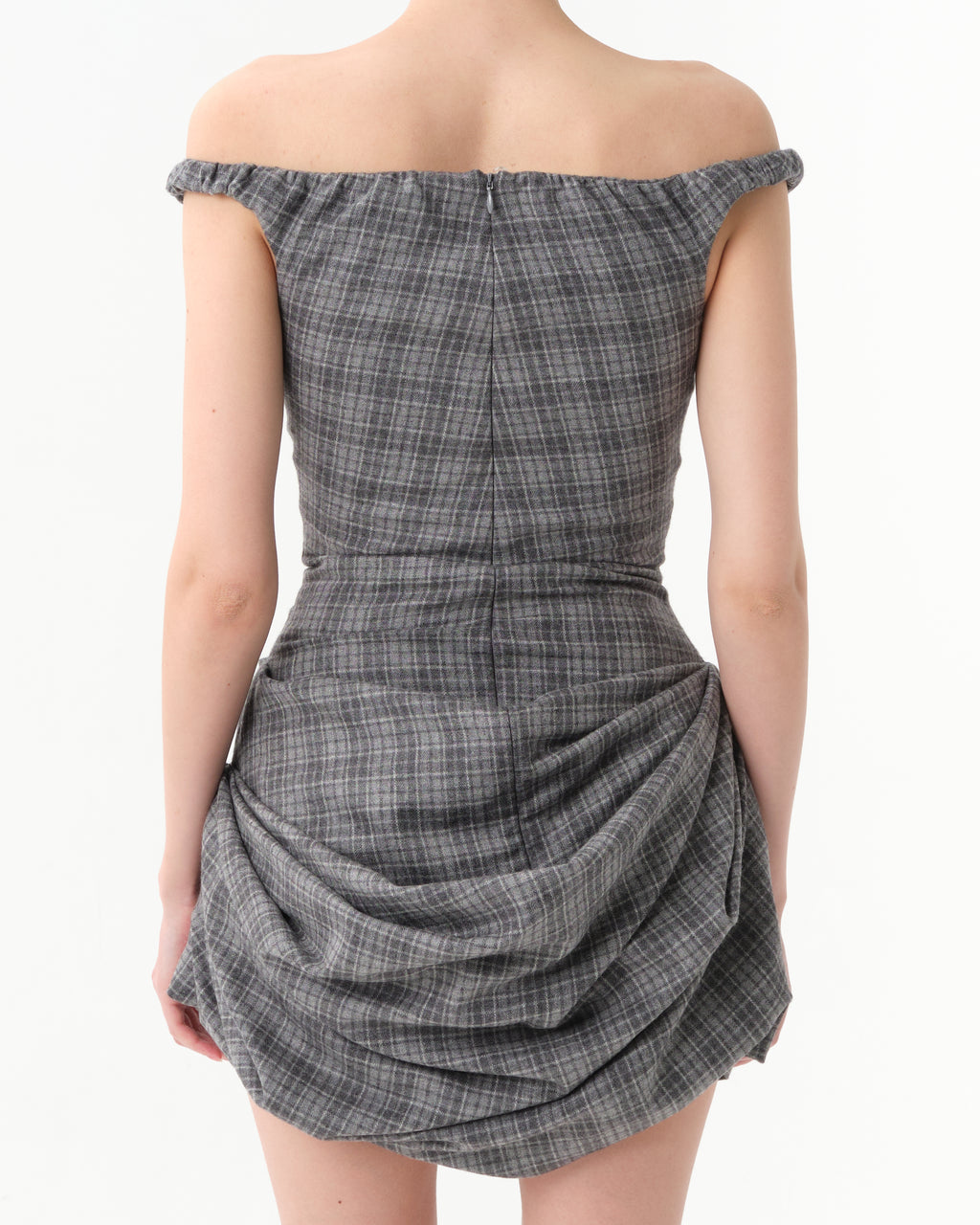 Ruched Off-Shoulder Bustier Dress