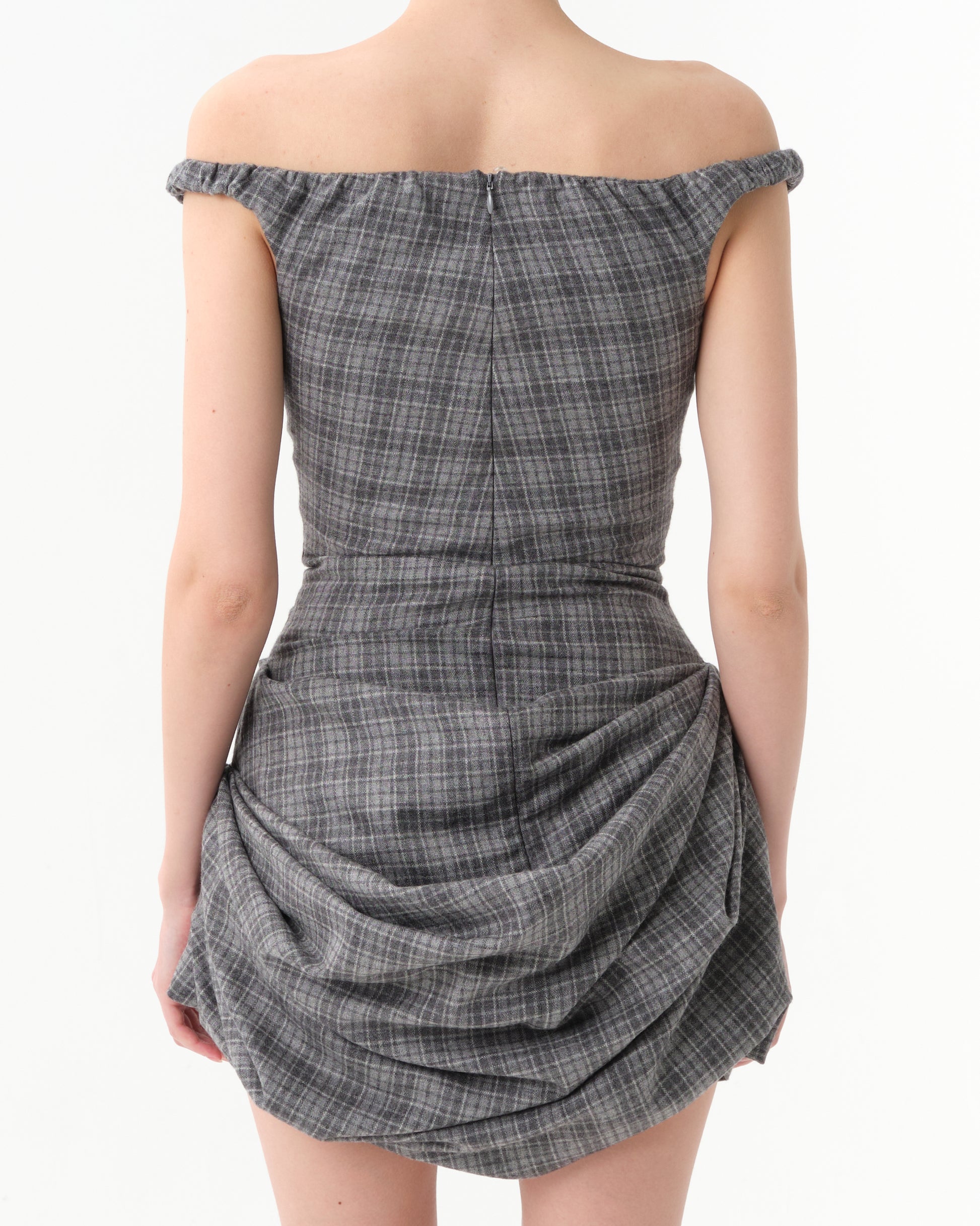Ruched Off-Shoulder Bustier Dress
