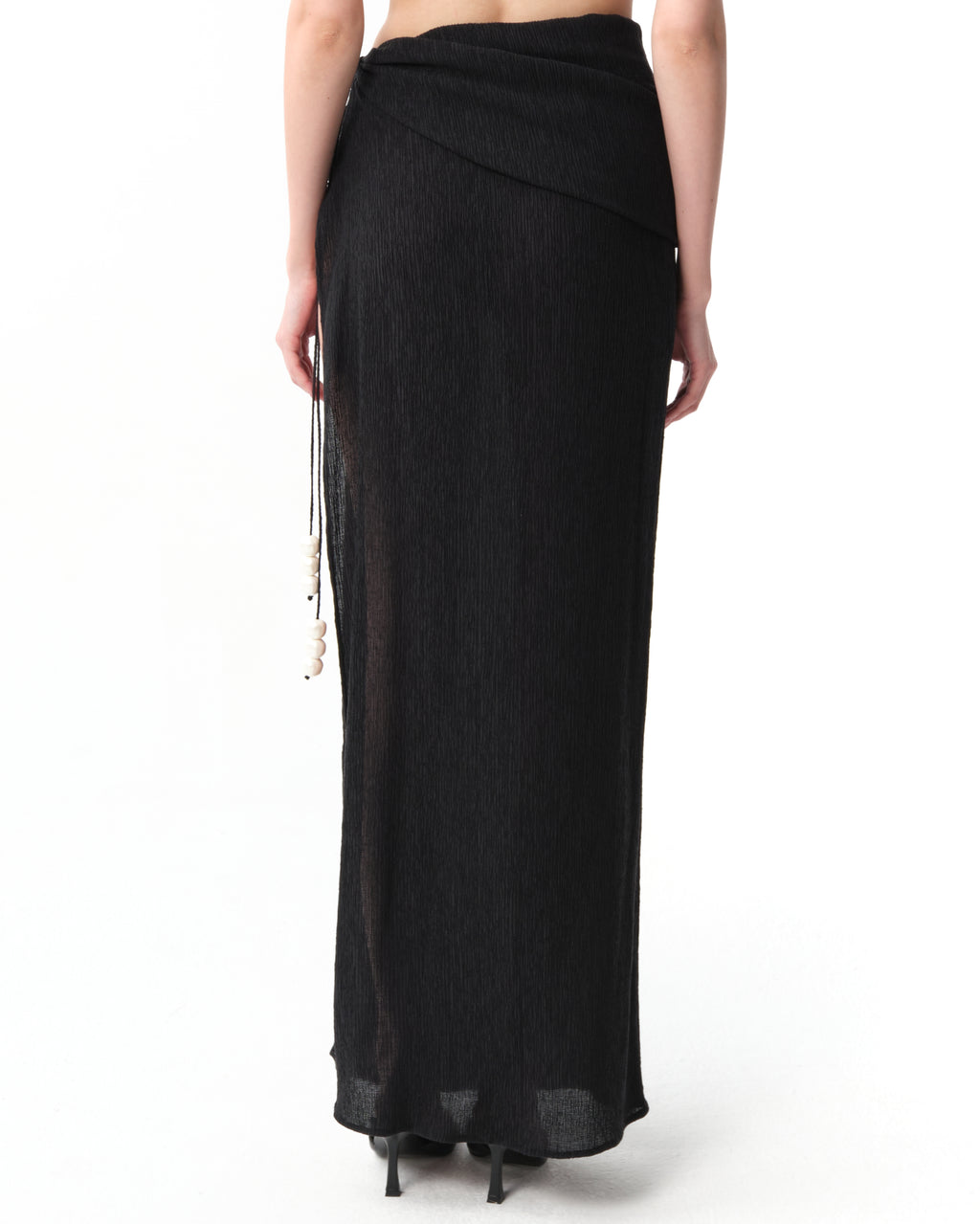 Beaded Slit Maxi Skirt