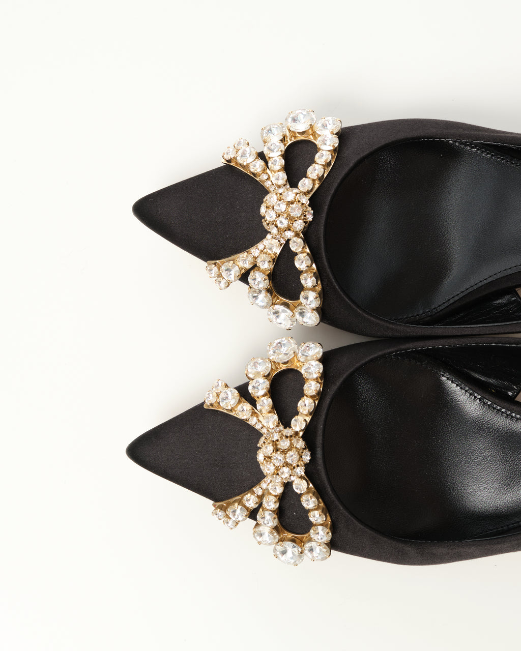 Crystal-Embellished Slingback Pumps