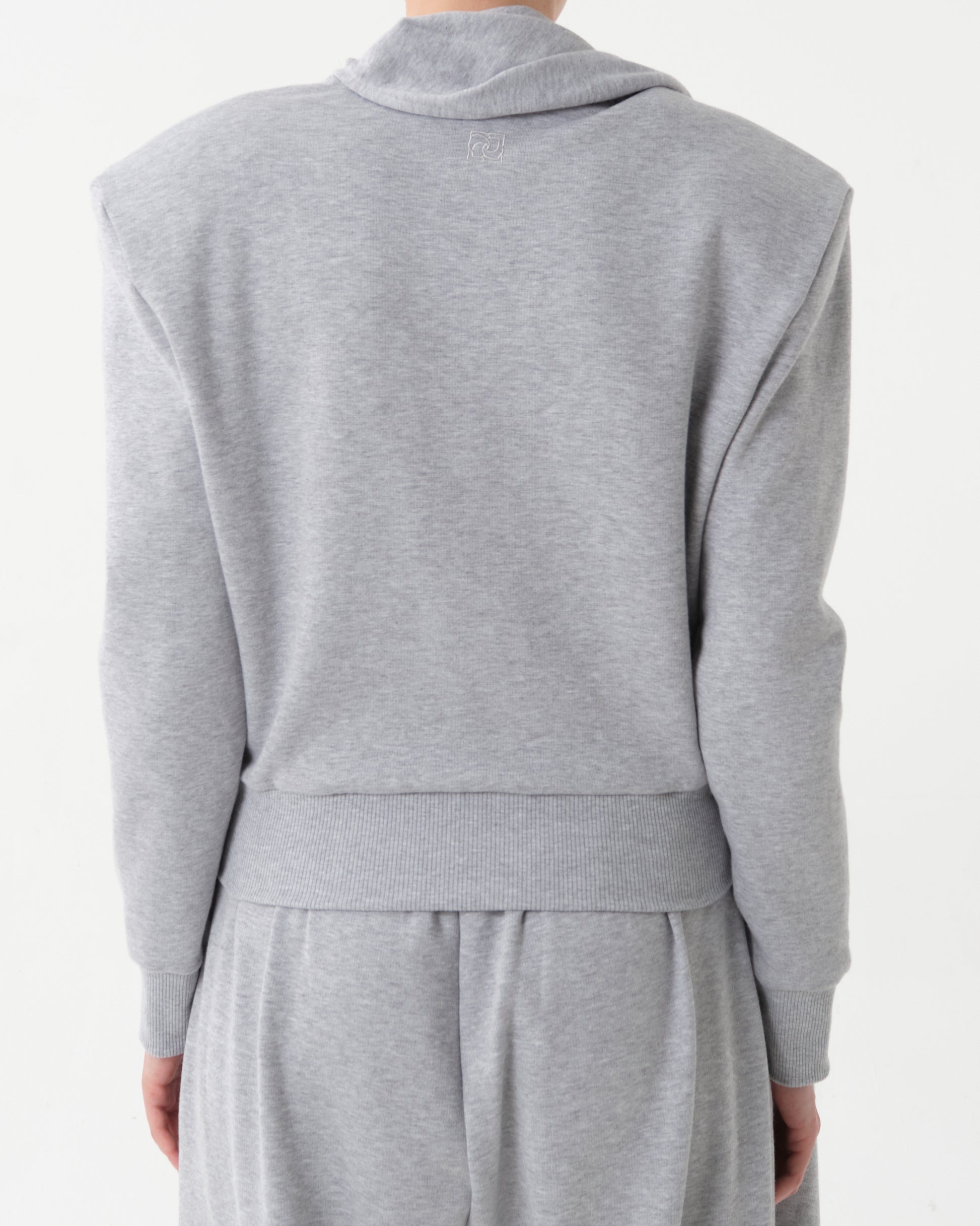 Draped Scarf Sweatshirt