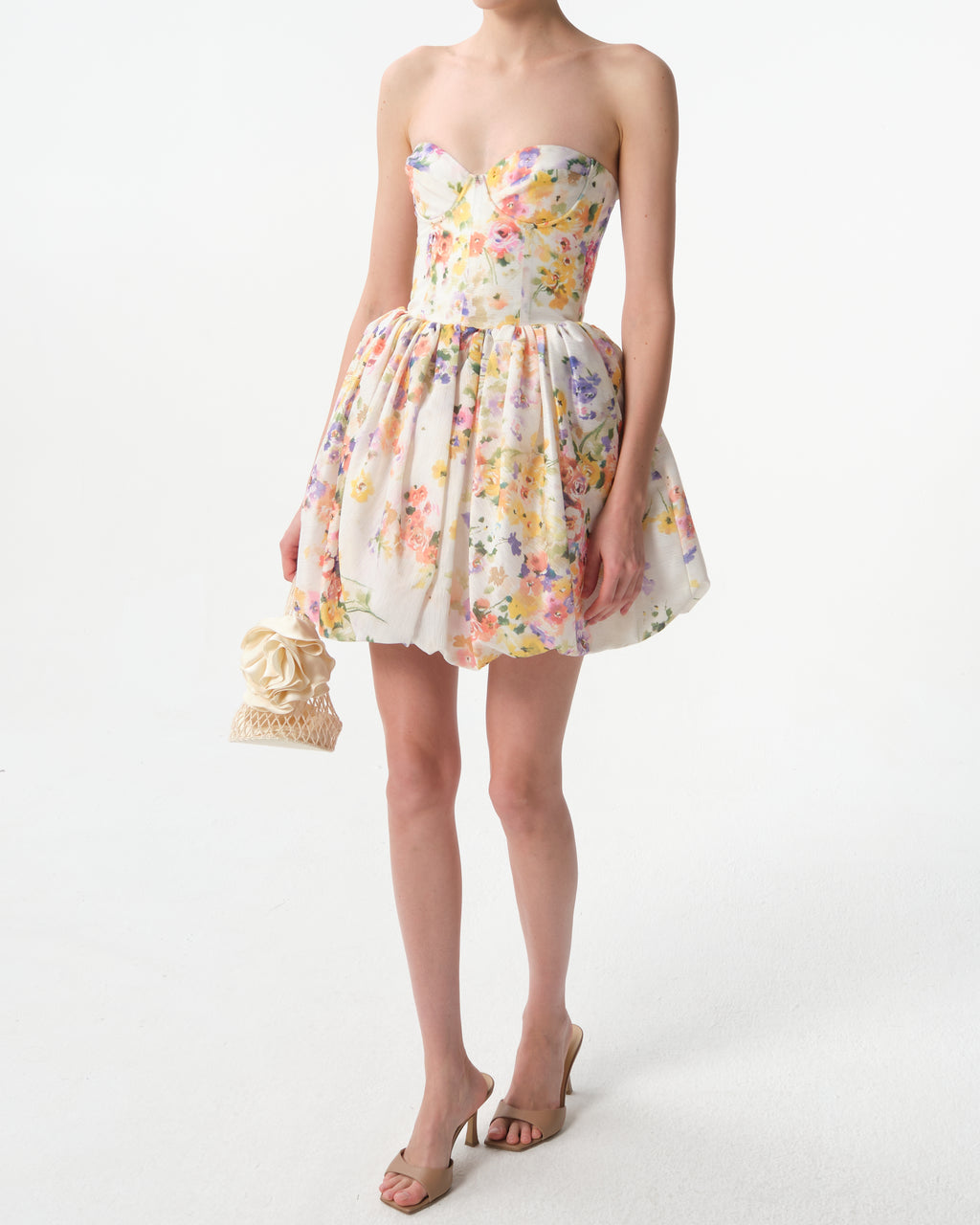 Floral Print Balloon Dress