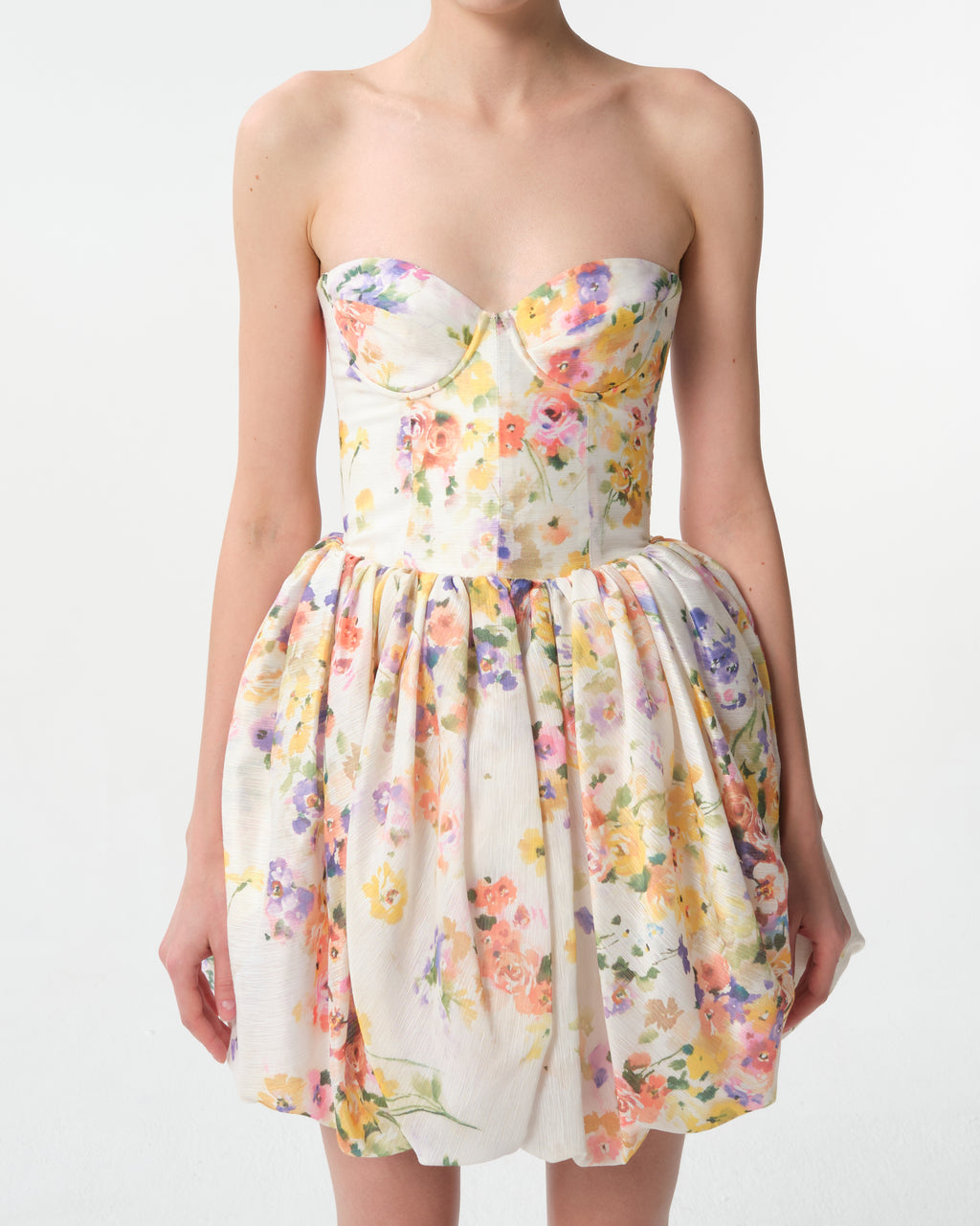 Floral Print Balloon Dress