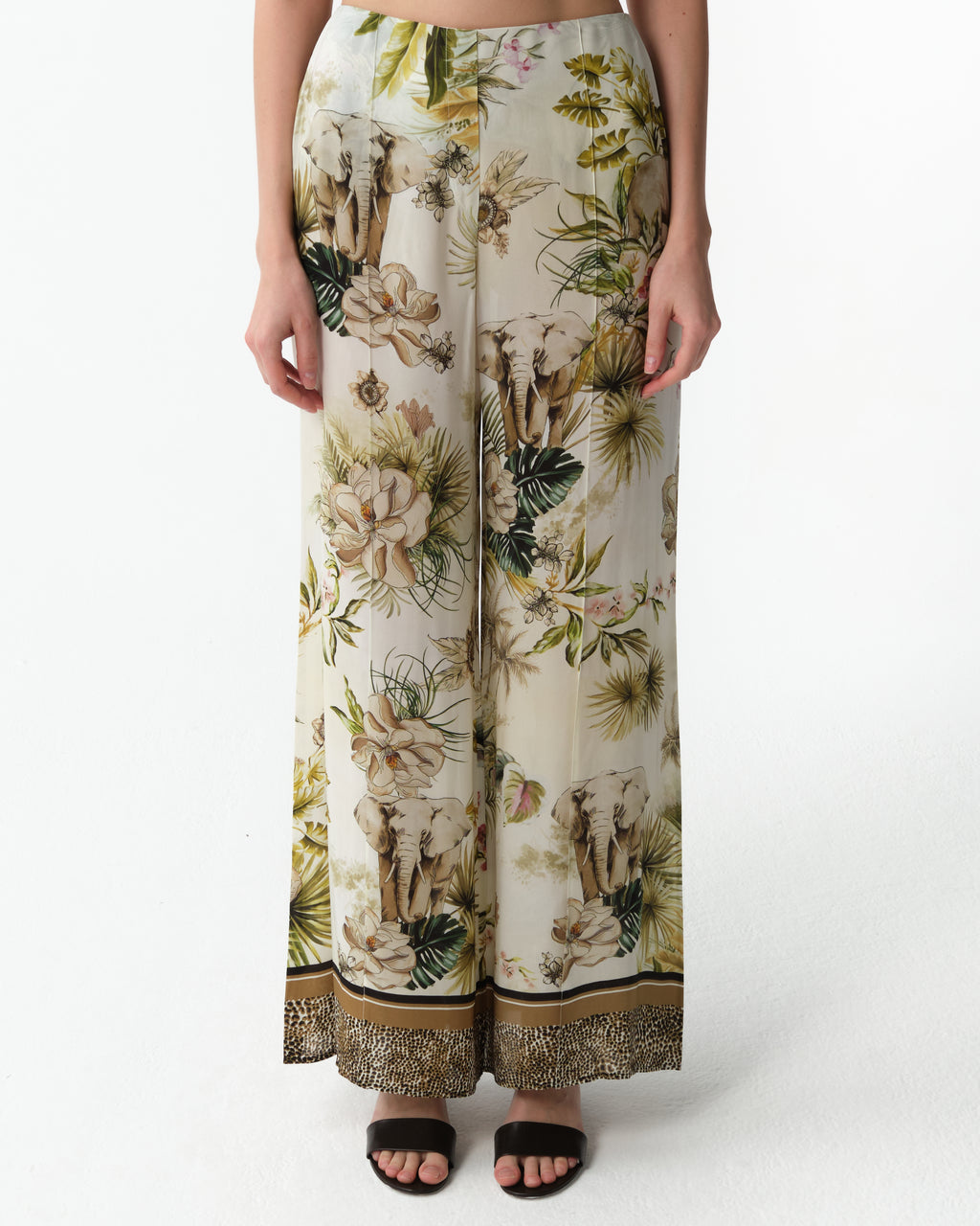 Savannah-Print Chiffon Pants