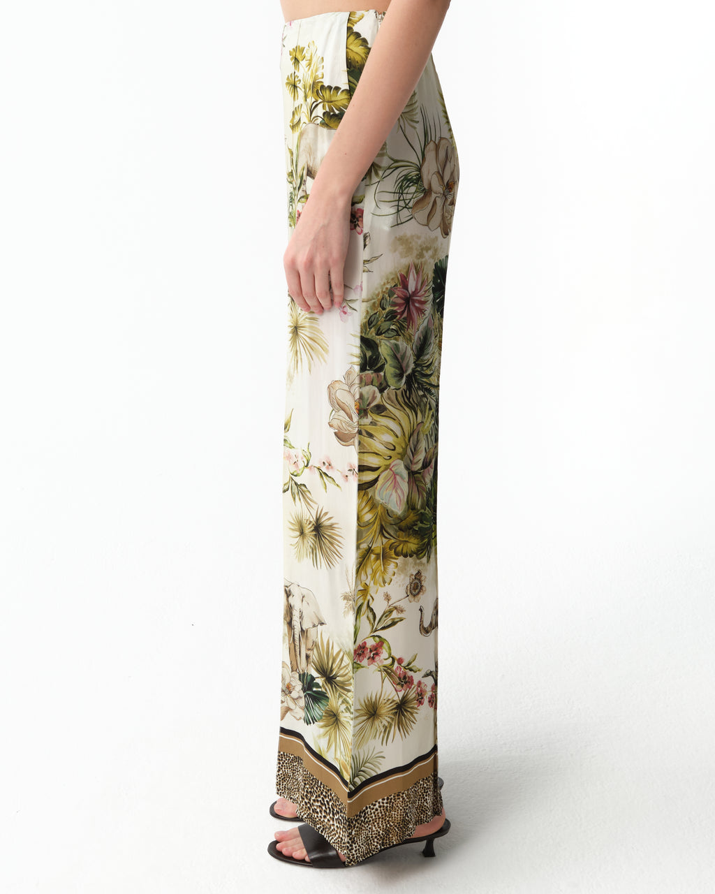 Savannah-Print Chiffon Pants