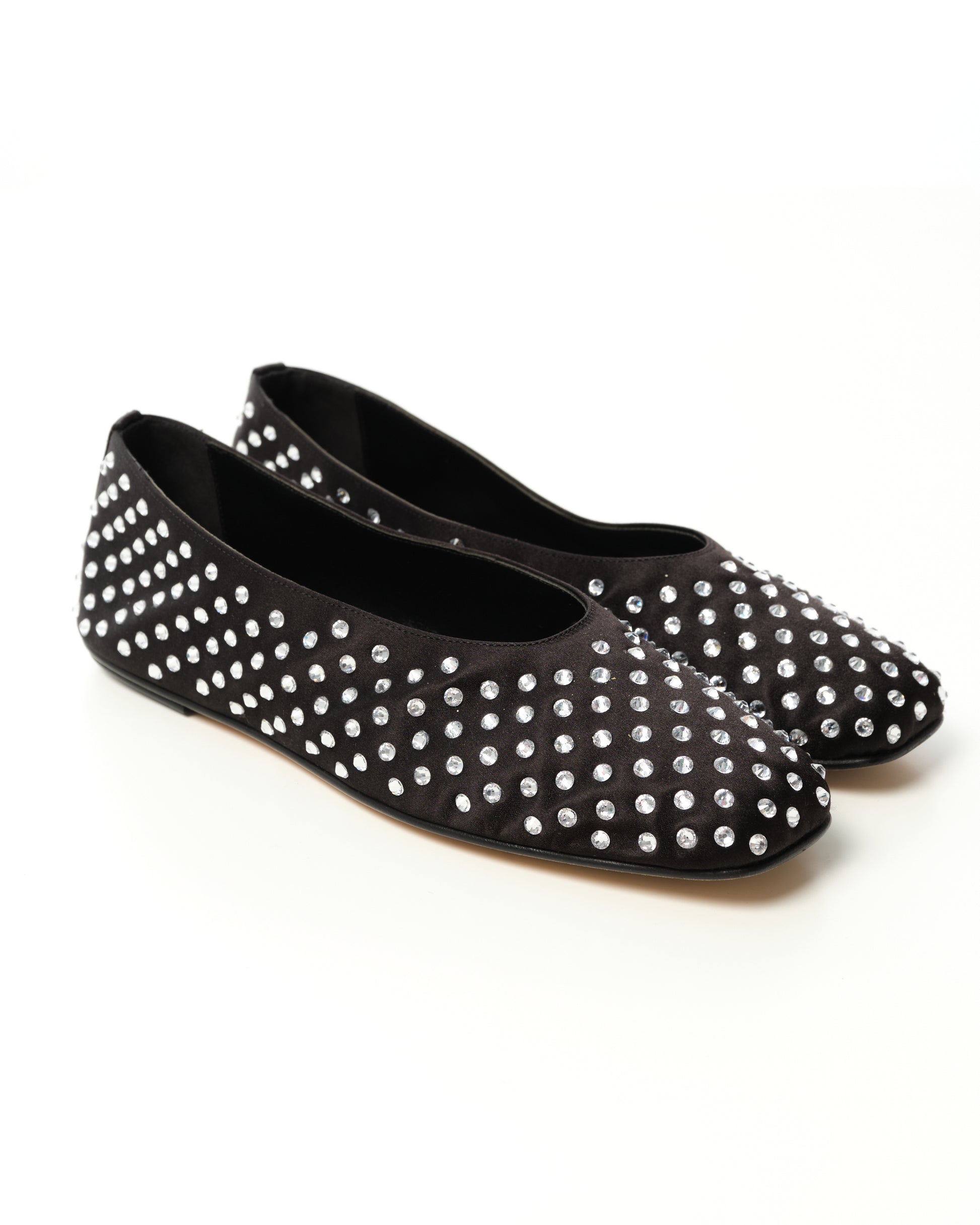 Crystal-Embellished Ballerina Shoes