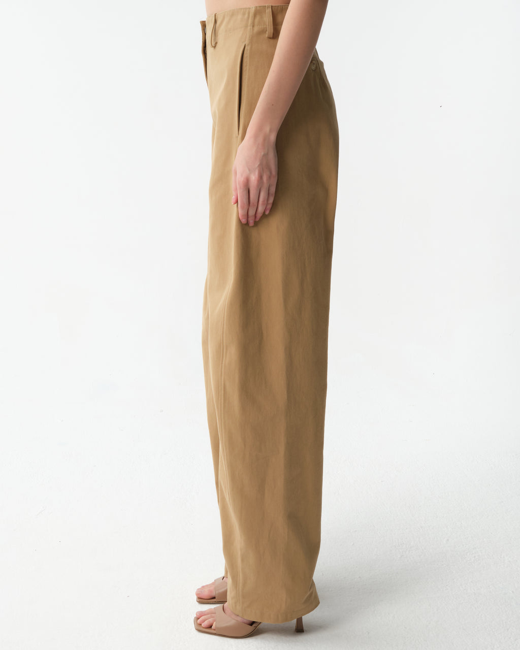 Cotton Wide-Leg Trousers