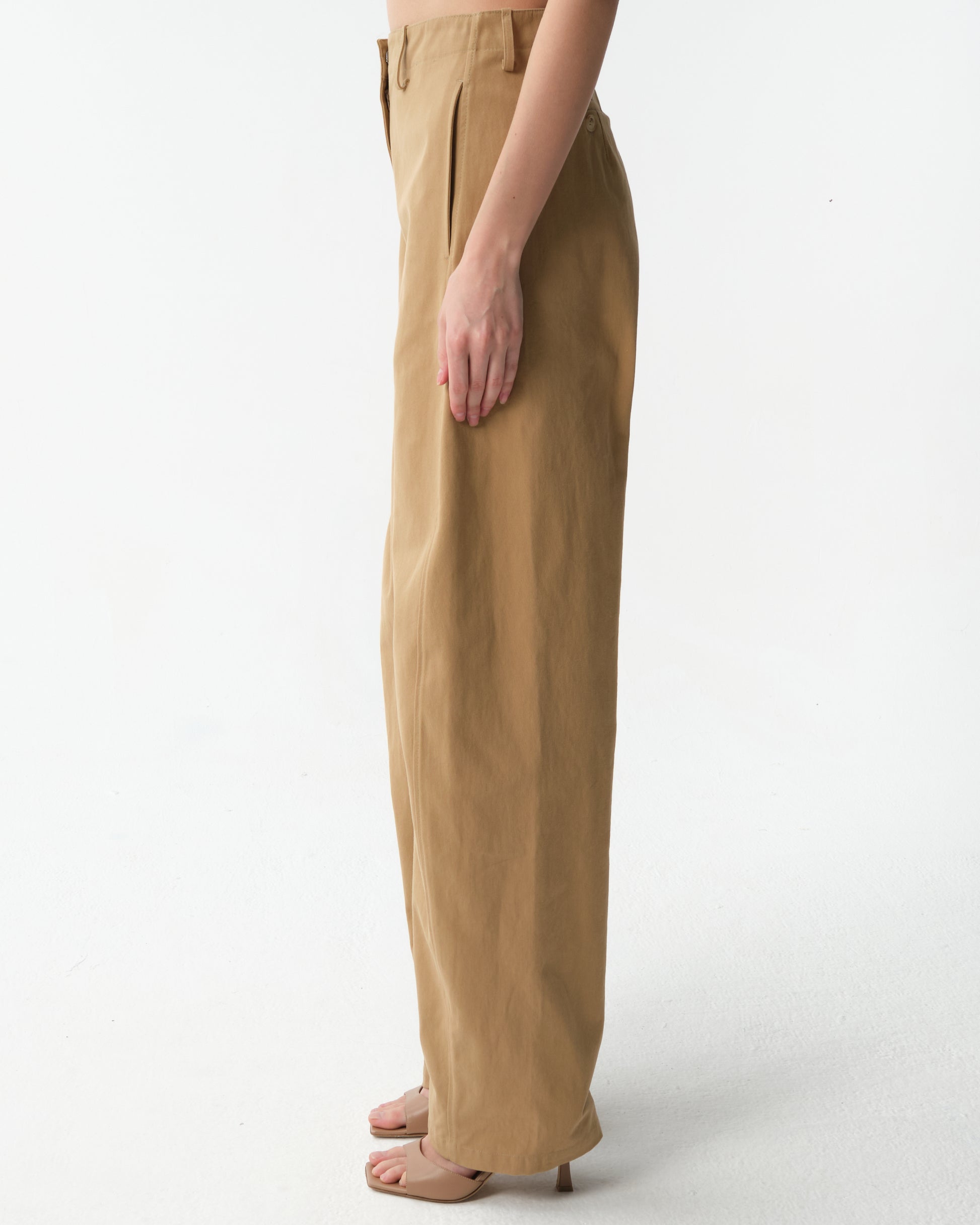 Cotton Wide-Leg Trousers