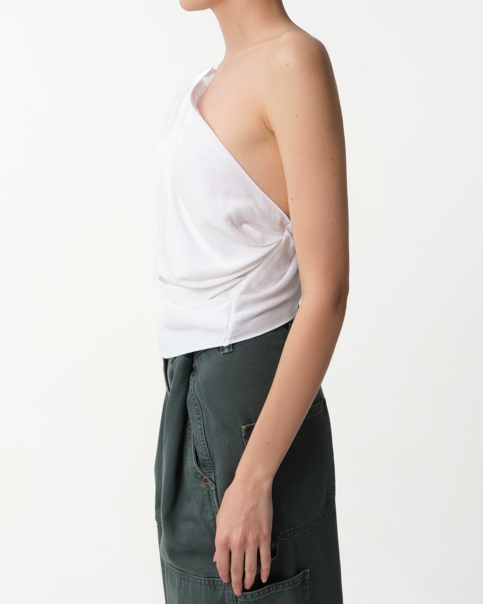 One-Shoulder Draped Top