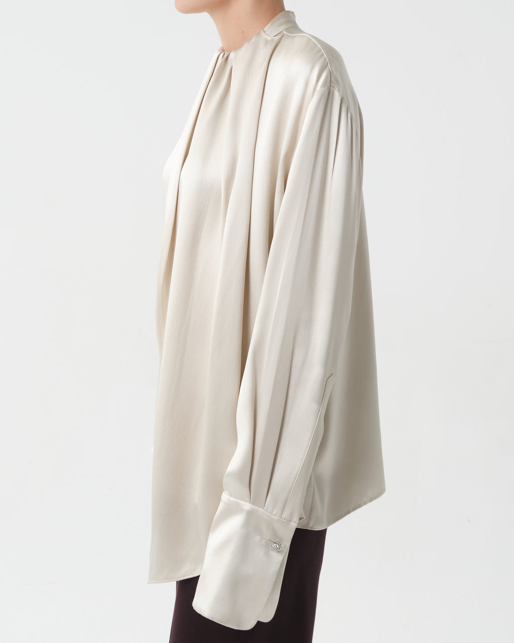 Draped Silk Blouse