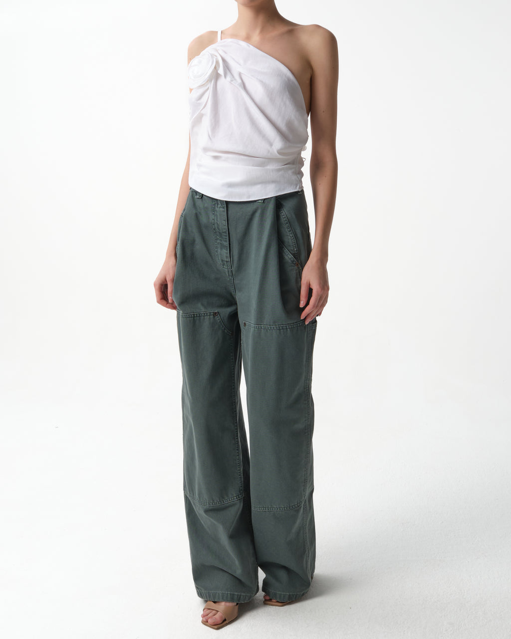One-Shoulder Draped Top