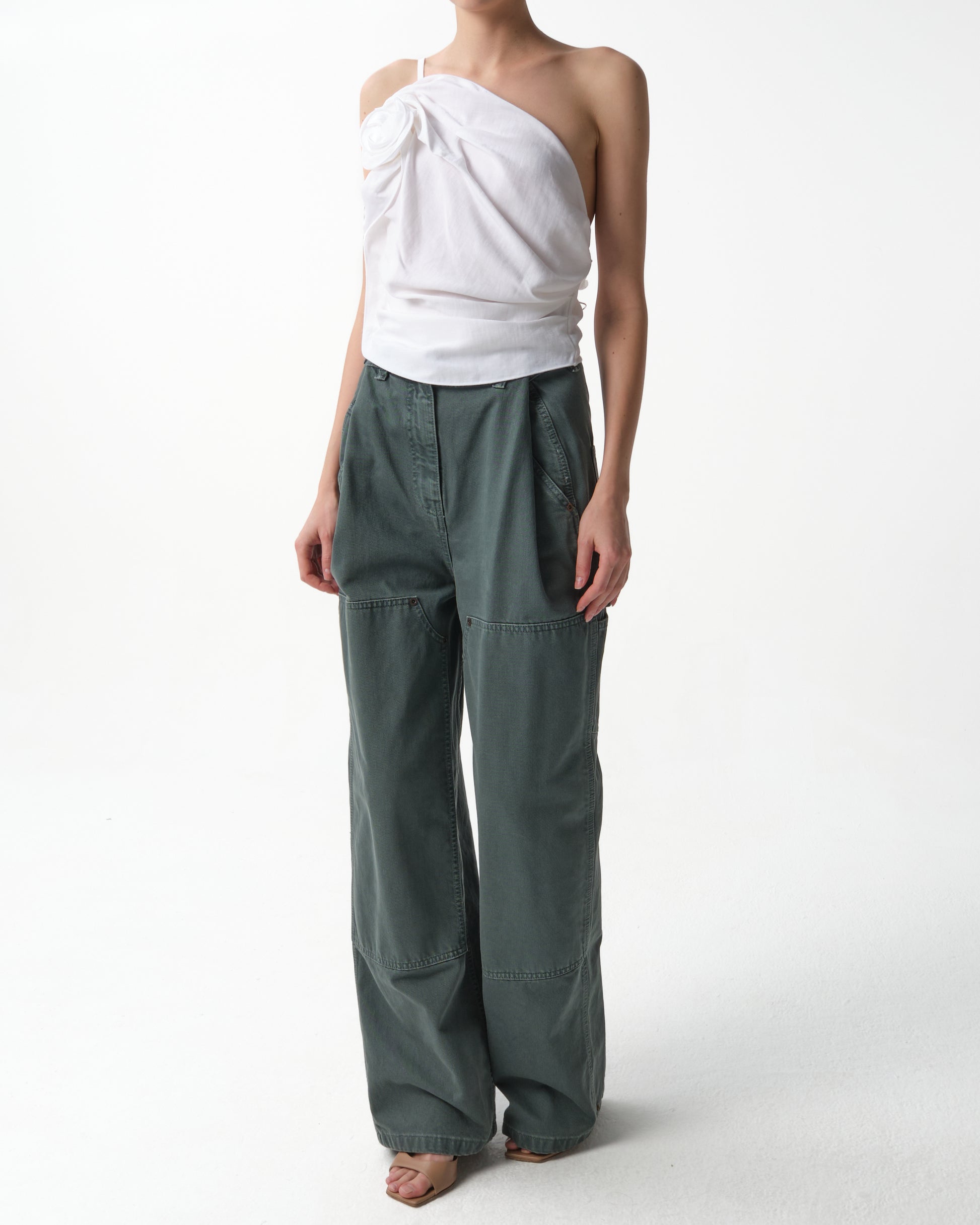 One-Shoulder Draped Top
