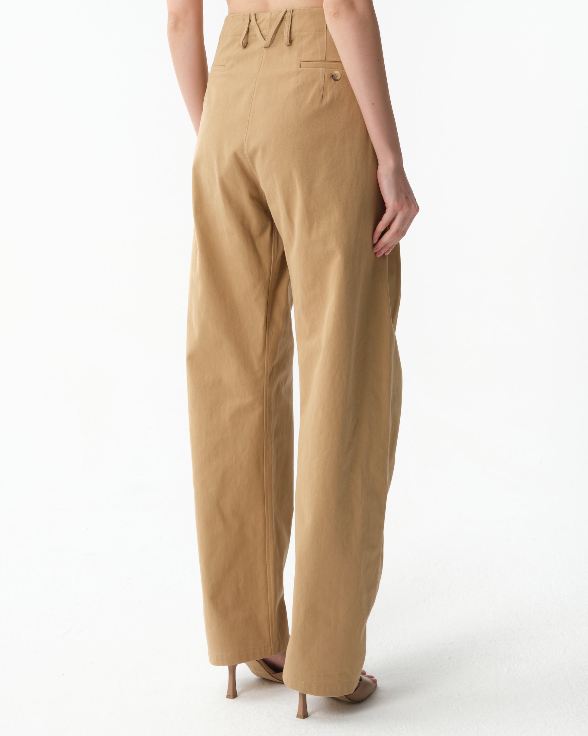 Cotton Wide-Leg Trousers
