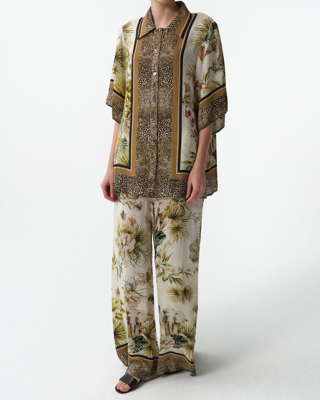 Savannah-Print Chiffon Shirt