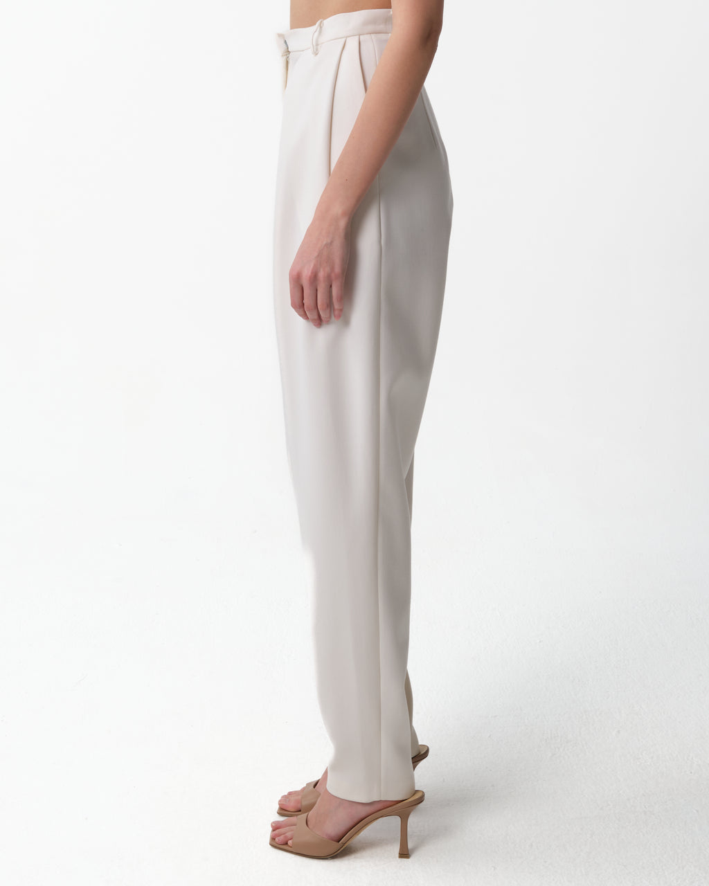 Tapered High-Waisted Trousers