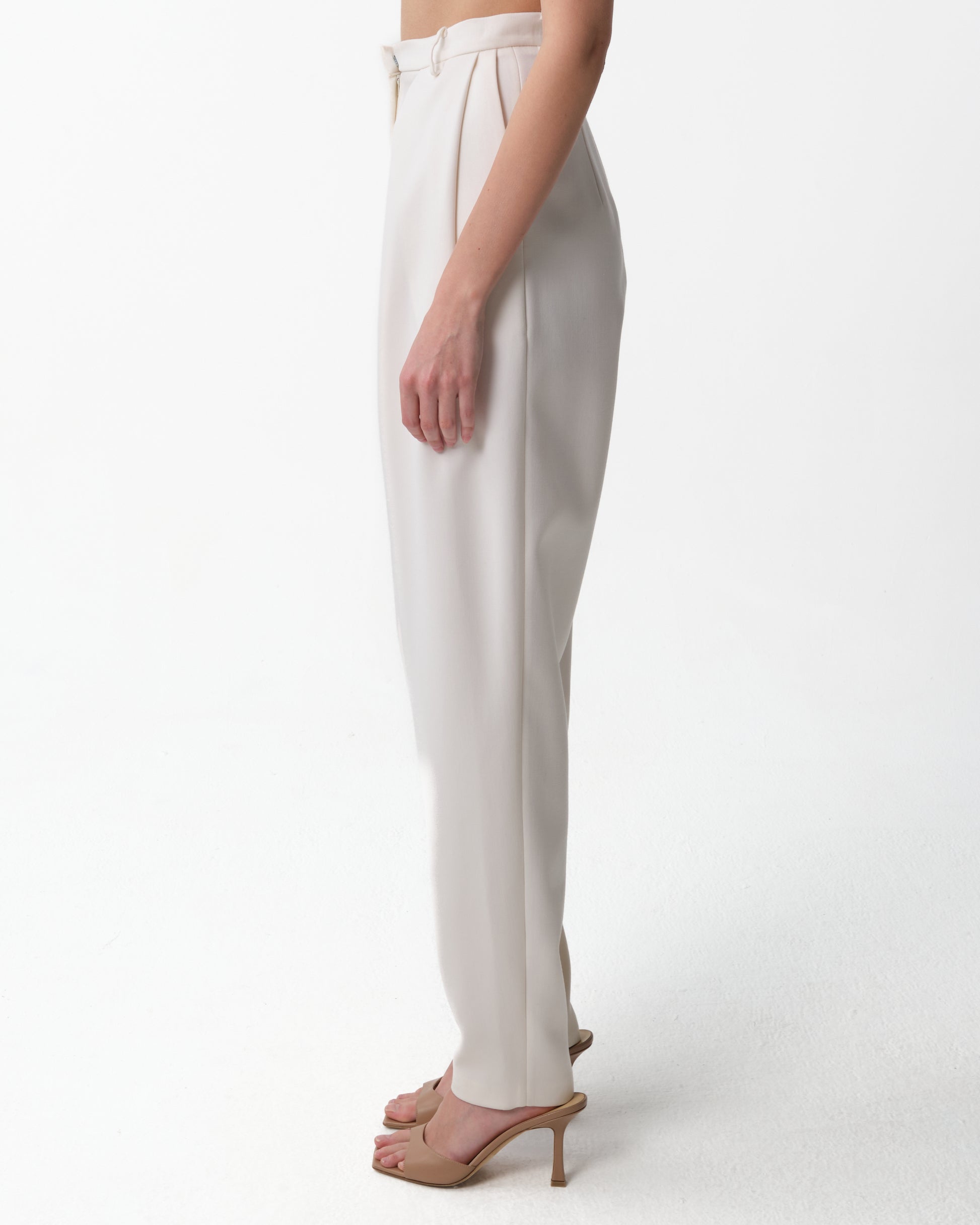 Tapered High-Waisted Trousers