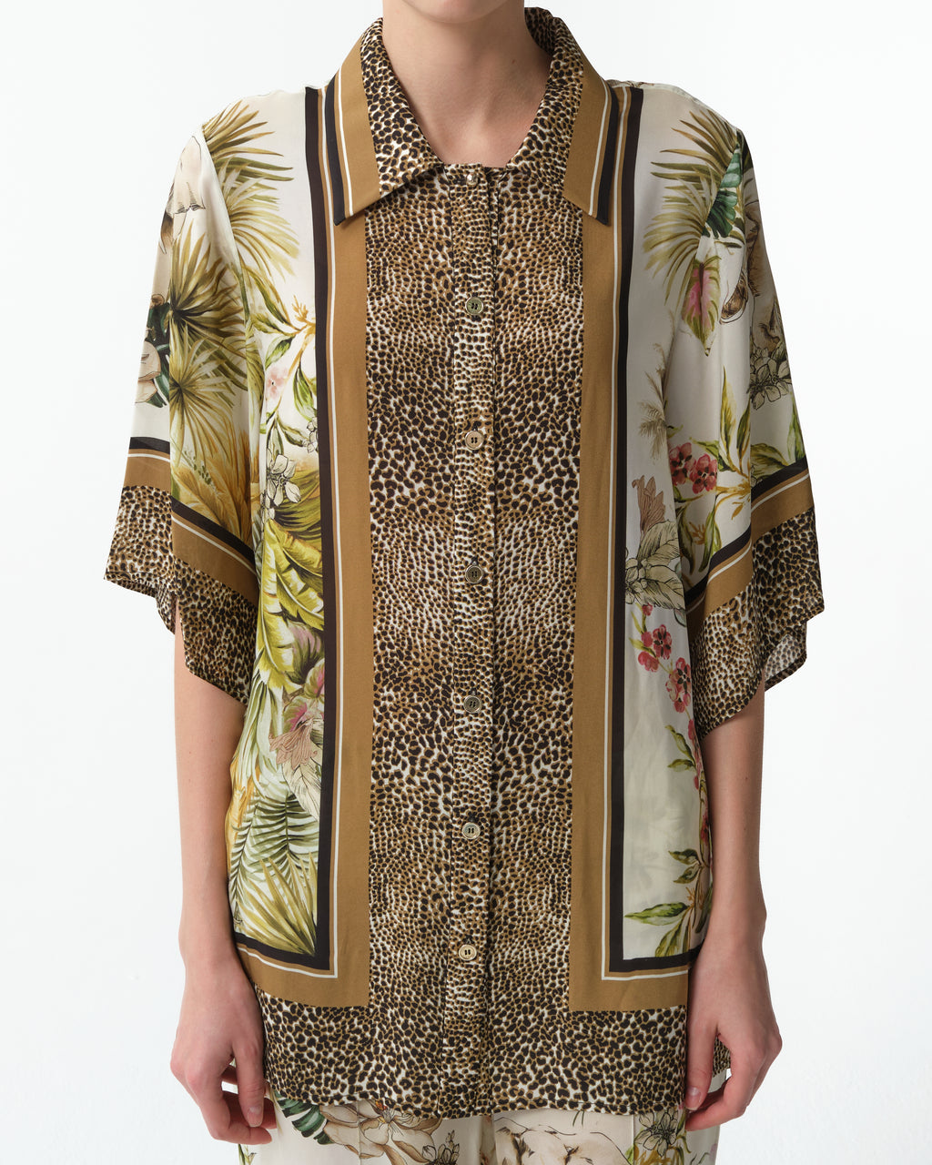 Savannah-Print Chiffon Shirt