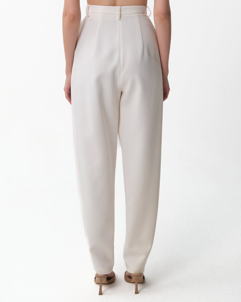 Tapered High-Waisted Trousers