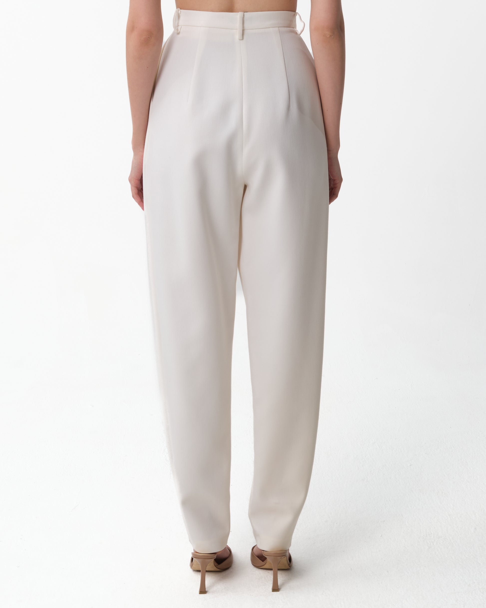 Tapered High-Waisted Trousers