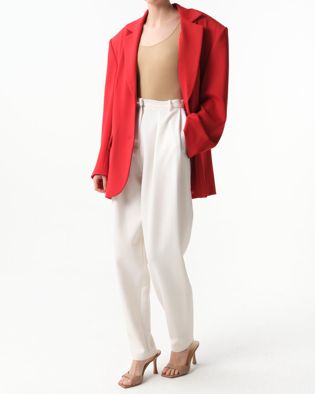 Tapered High-Waisted Trousers