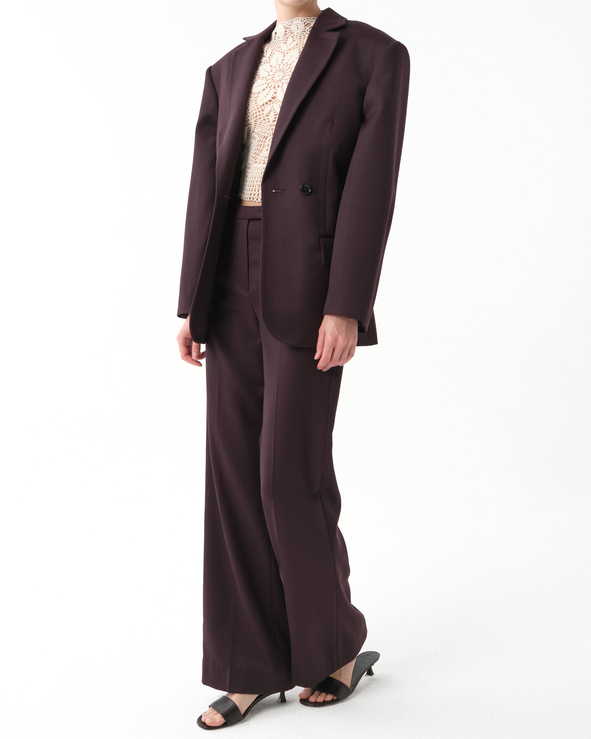 Double-Breasted Pinstripe-Detail Blazer