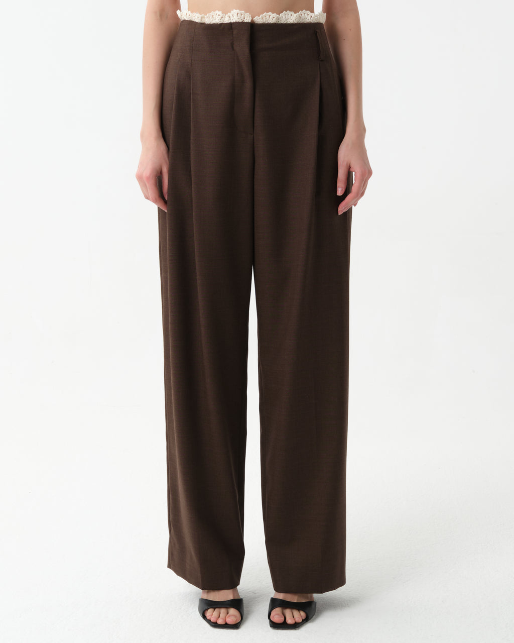 Waistband-Detail Trousers