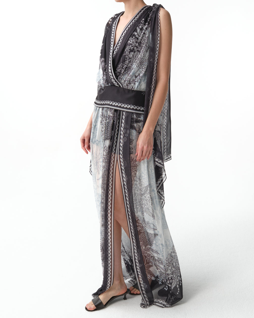 Printed Silk Chiffon Skirt
