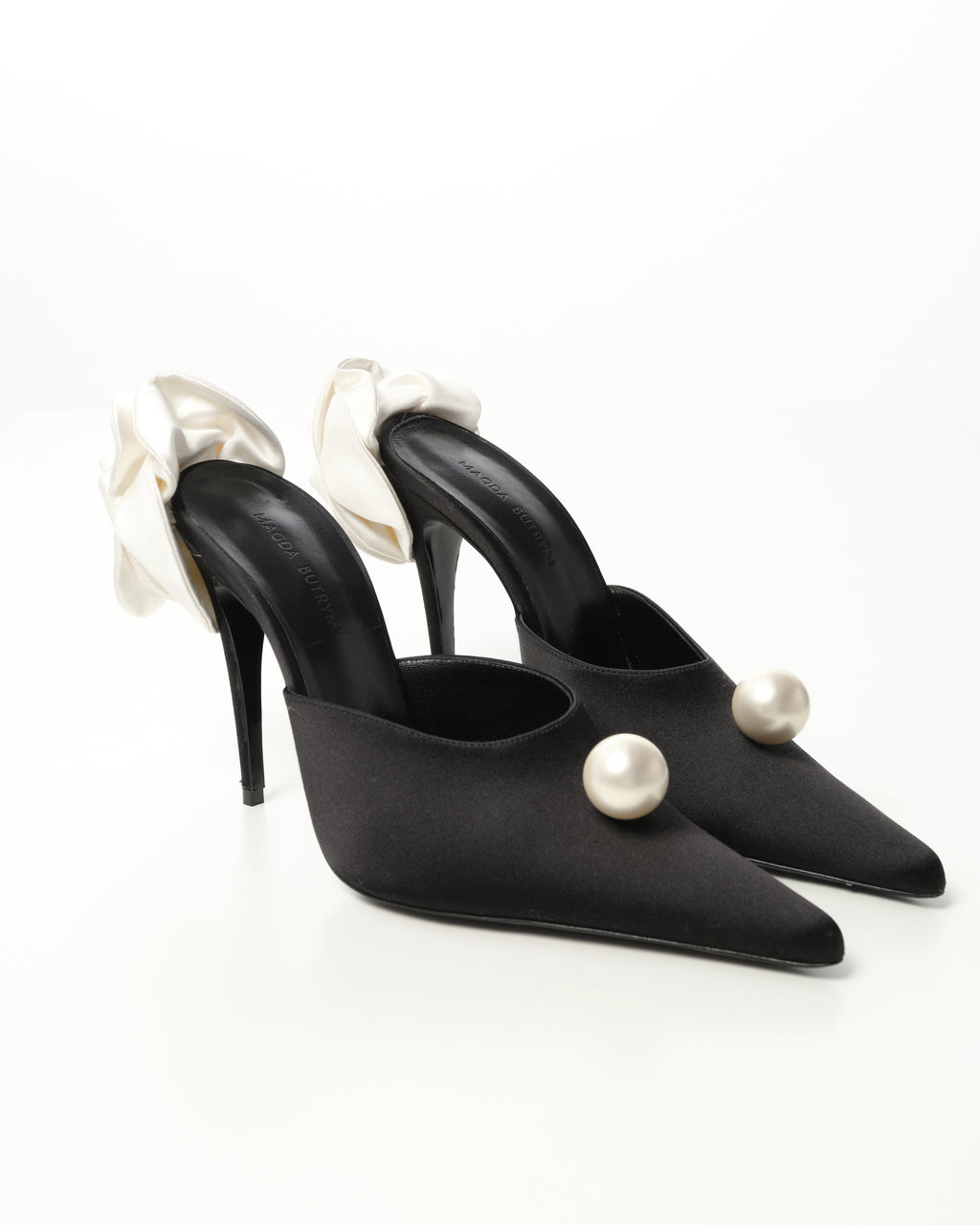 Faux-Pearl Embellished Mules