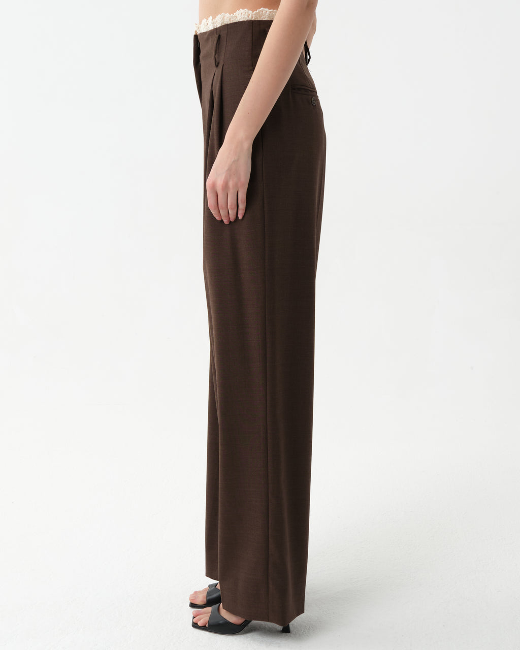 Waistband-Detail Trousers