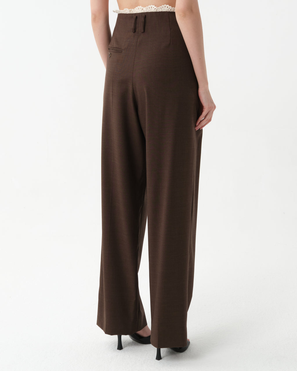 Waistband-Detail Trousers