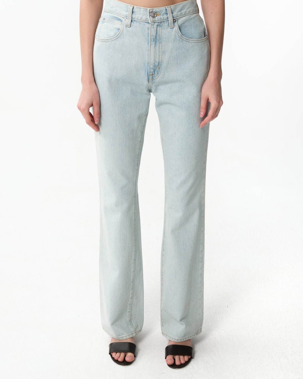 High-Waisted Bootcut Jeans
