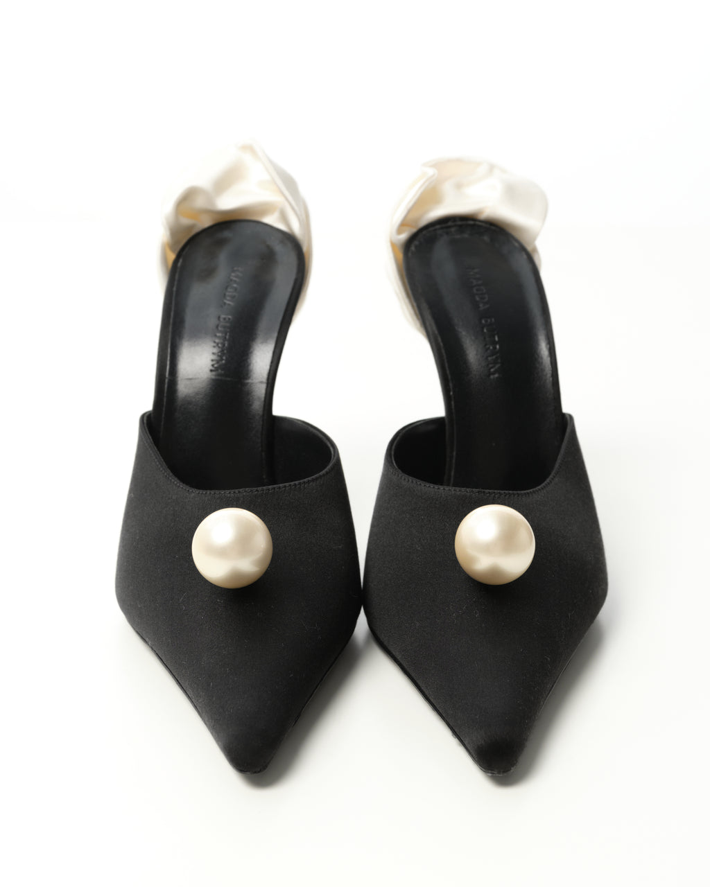 Faux-Pearl Embellished Mules