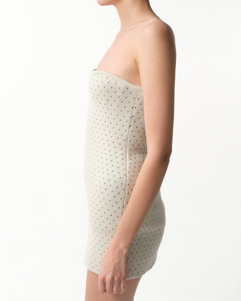 Strapless Wool Mini Dress