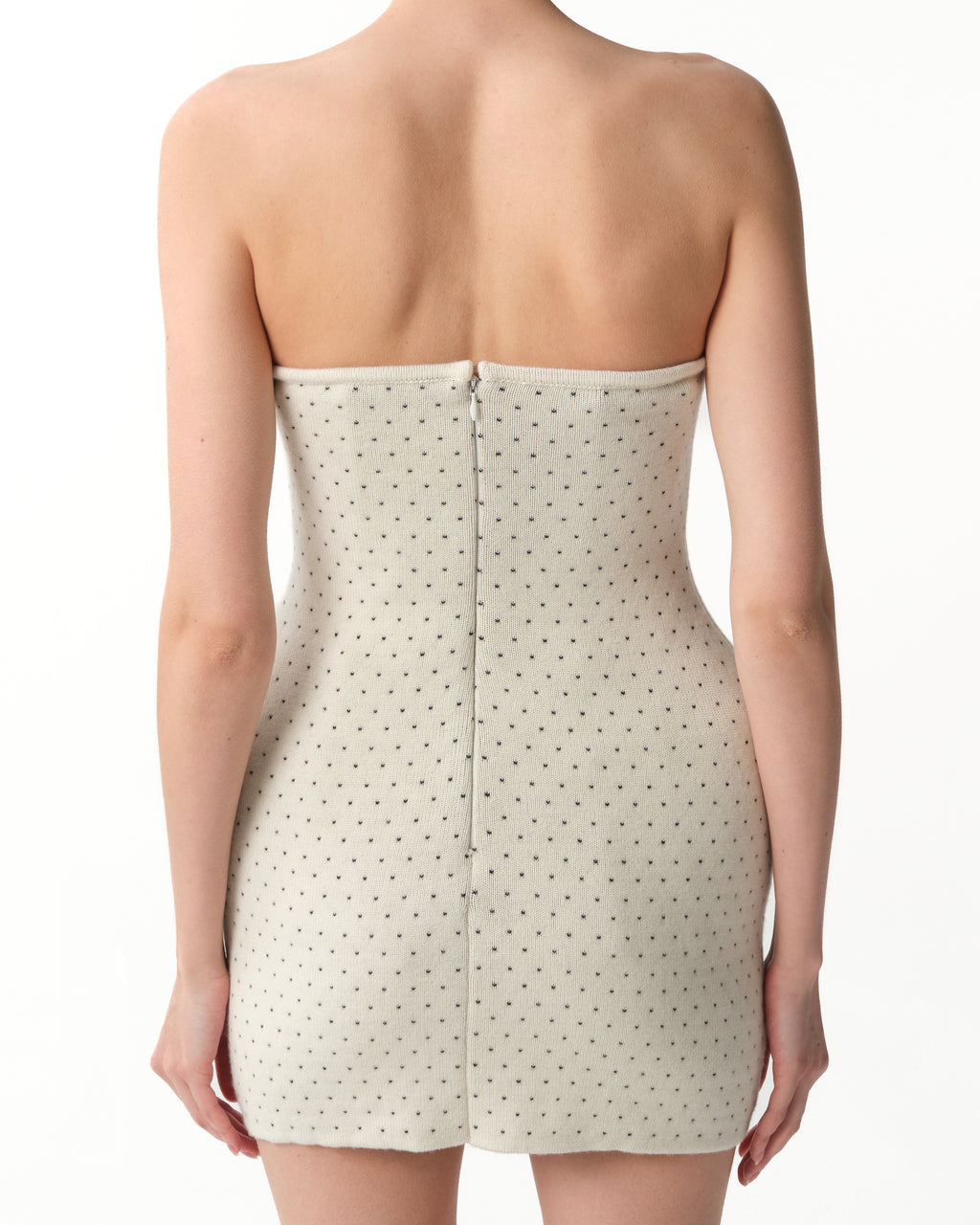 Strapless Wool Mini Dress