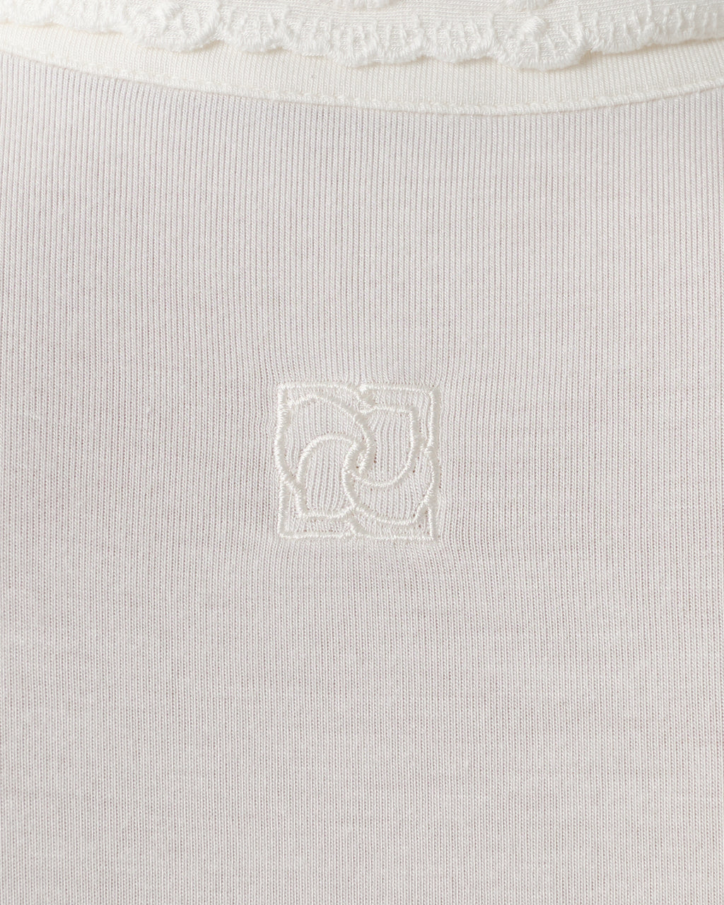 Collar-Embroidered Bodysuit