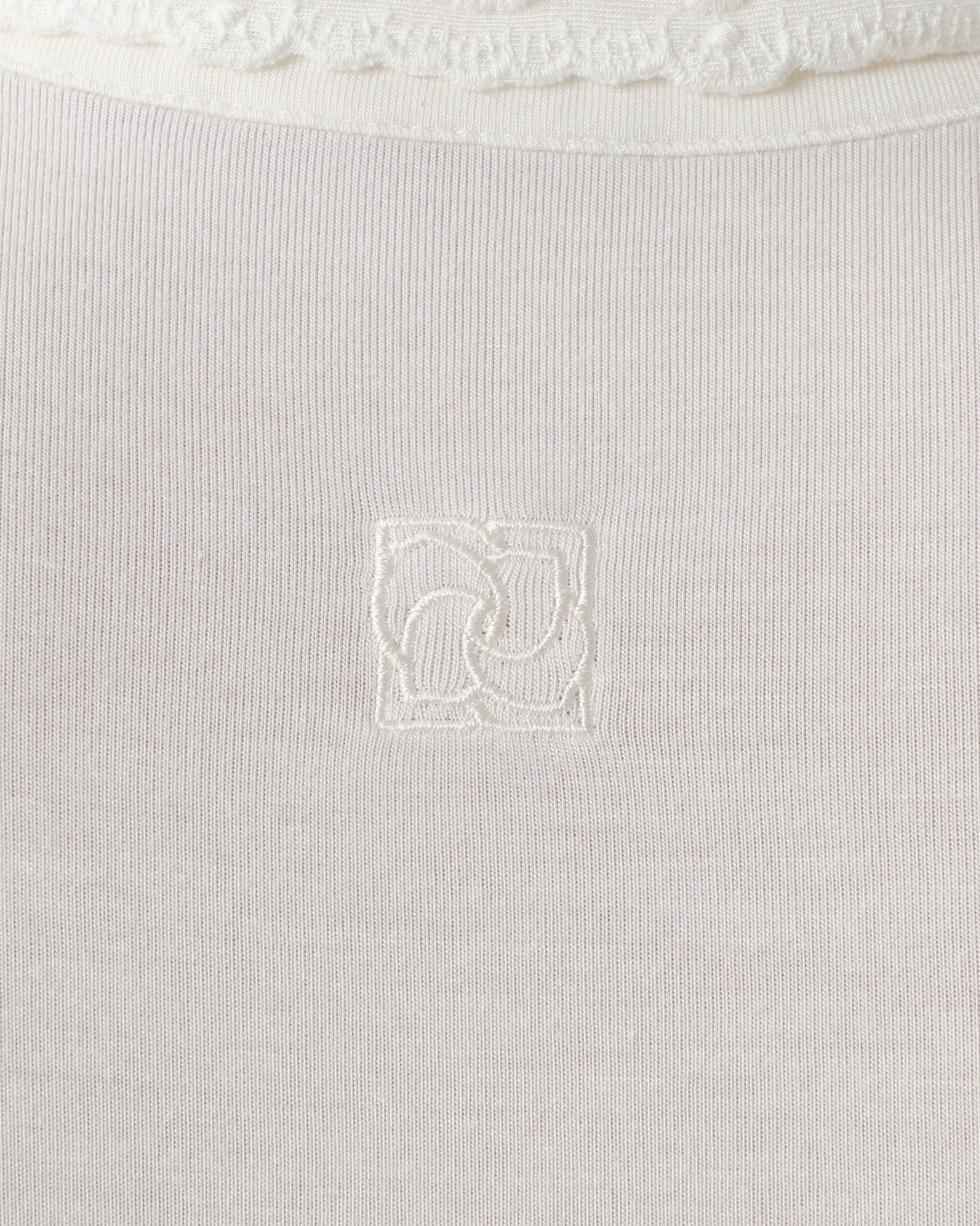 Collar-Embroidered Bodysuit