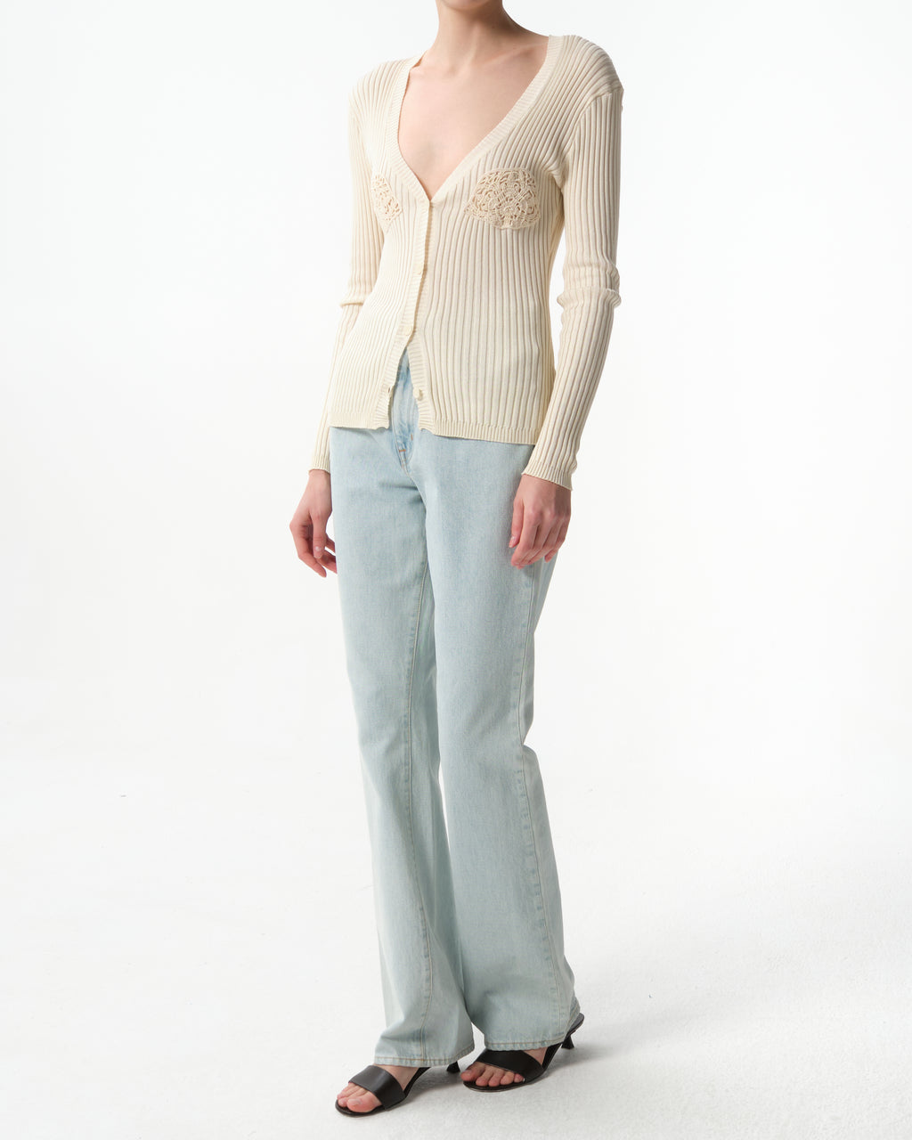 High-Waisted Bootcut Jeans
