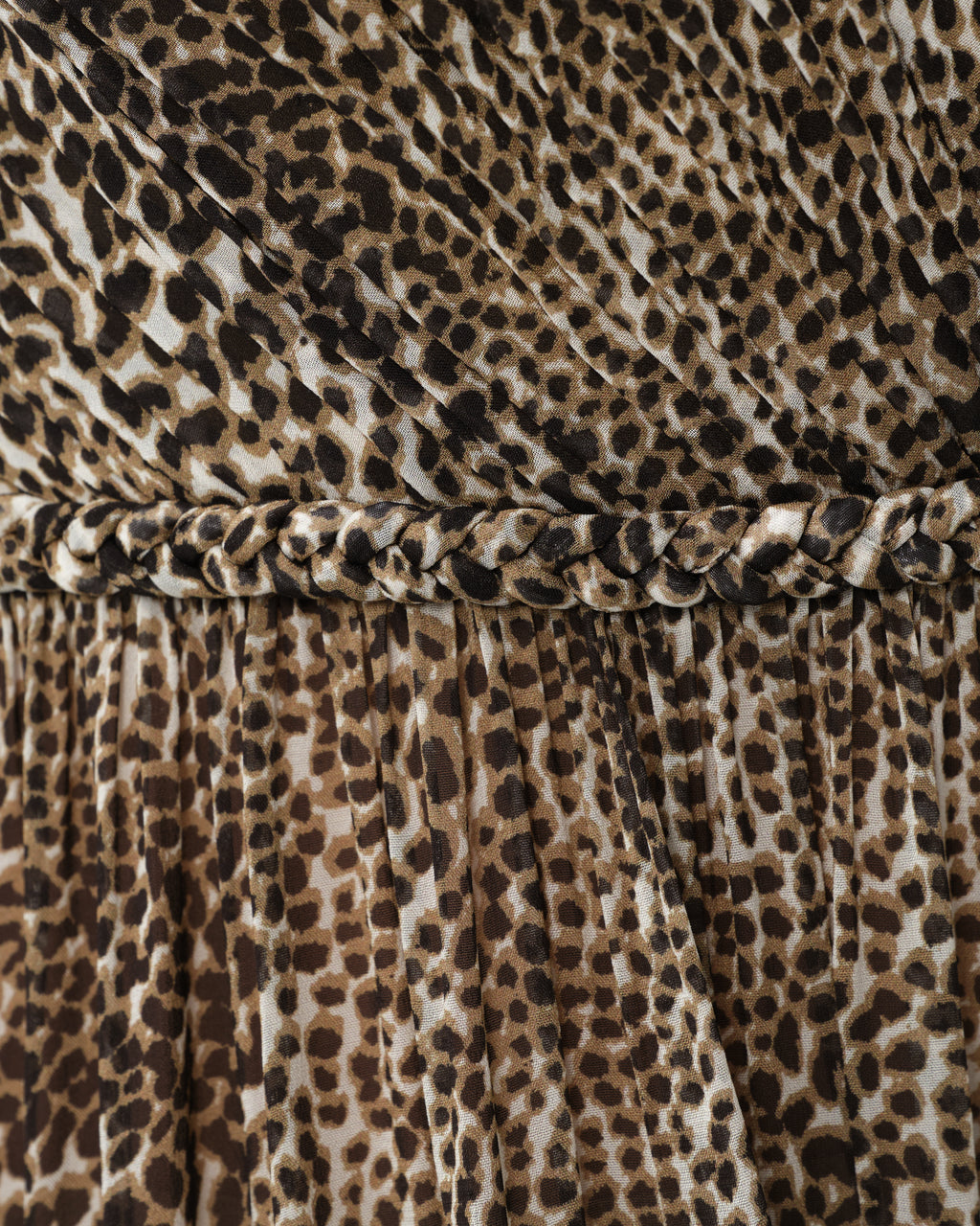 Animalier Print Silk Dress