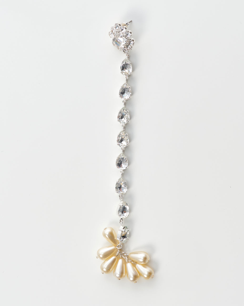 Asymmetrical Crystal Fringe Earrings