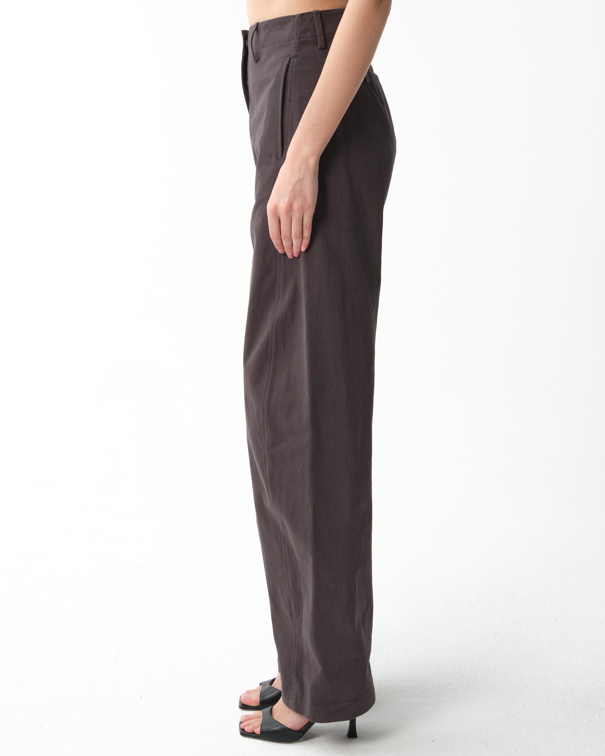 Cotton Wide-Leg Trousers