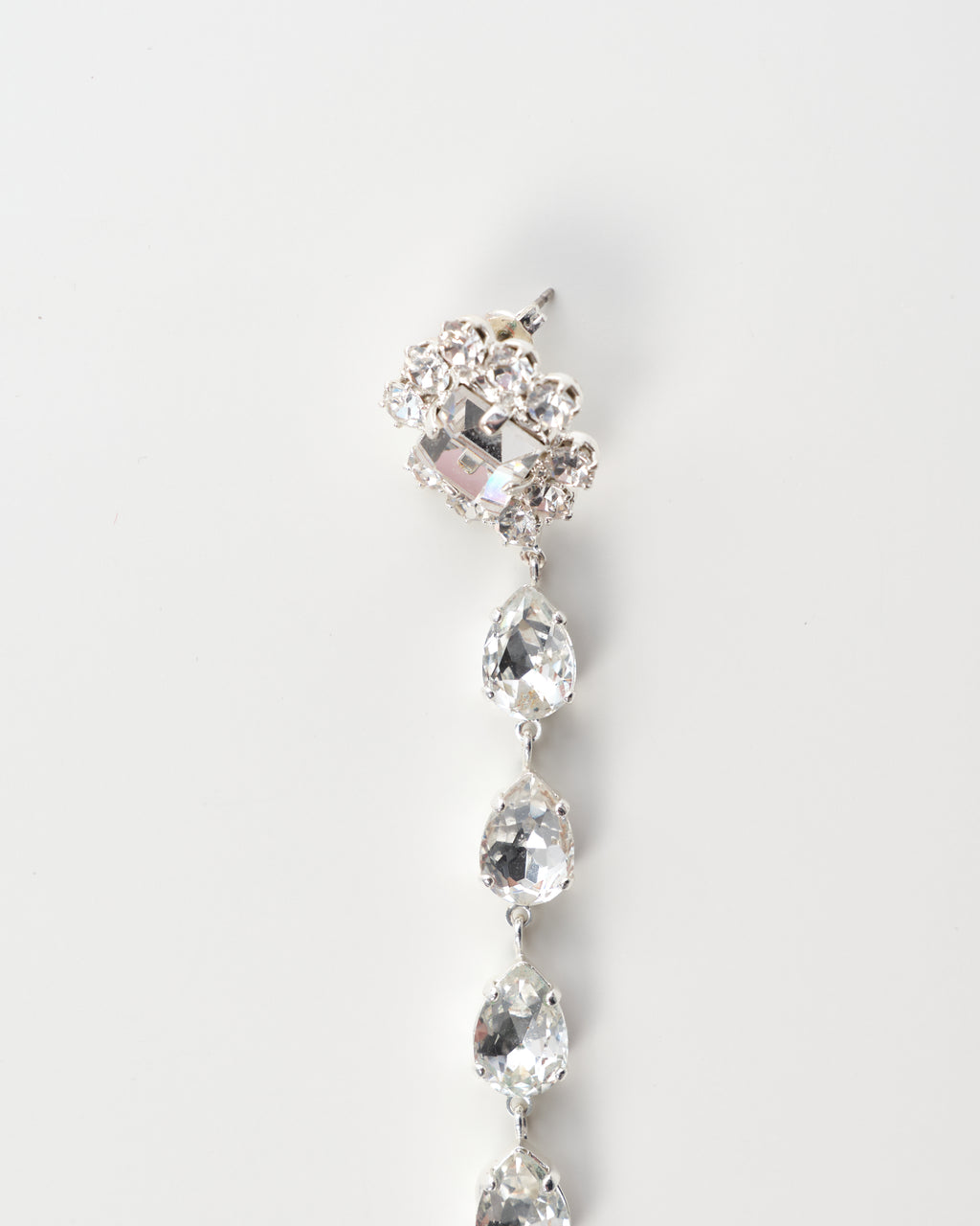 Asymmetrical Crystal Fringe Earrings