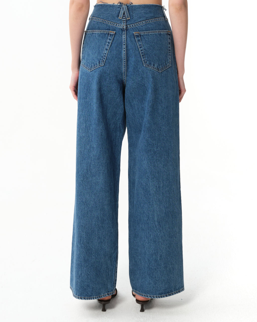 Abby Pleated Wide-Leg Jeans