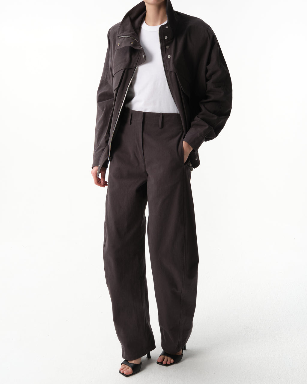 Cotton Wide-Leg Trousers