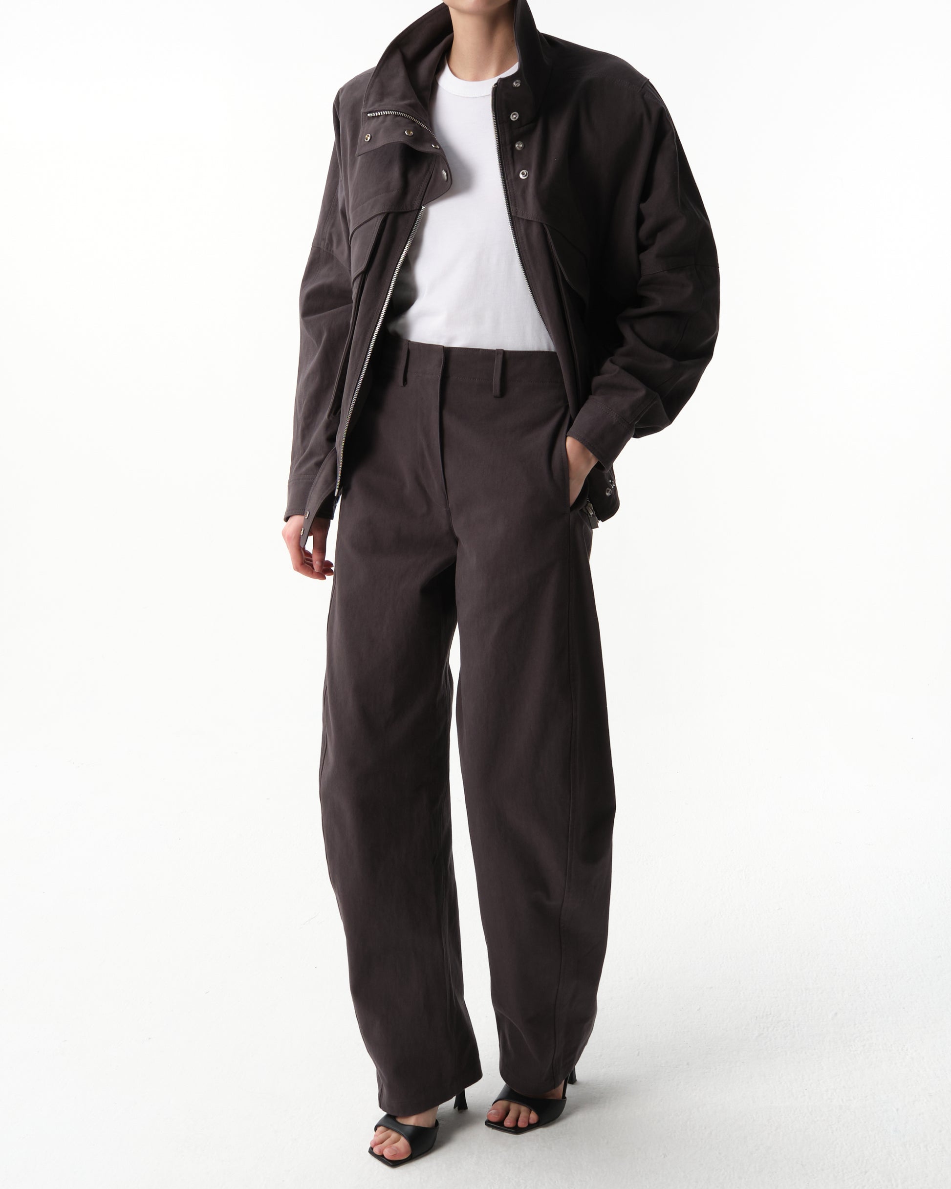 Cotton Wide-Leg Trousers