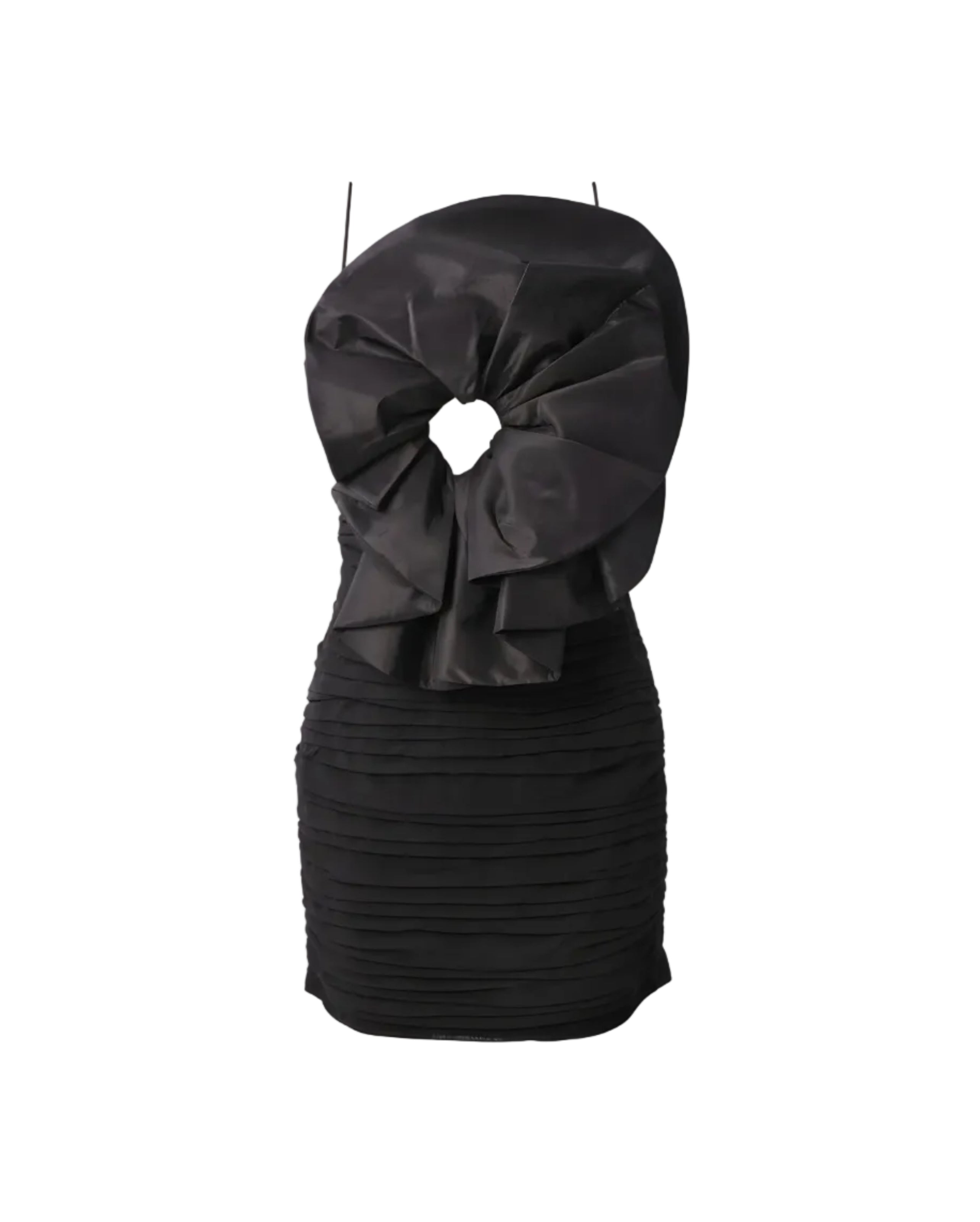 Sculptural Rose Mini Dress