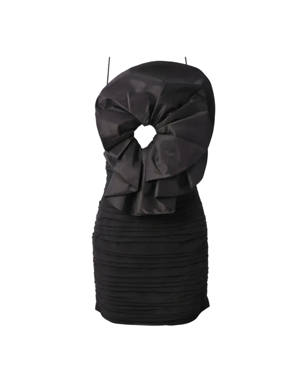 Sculptural Rose Mini Dress
